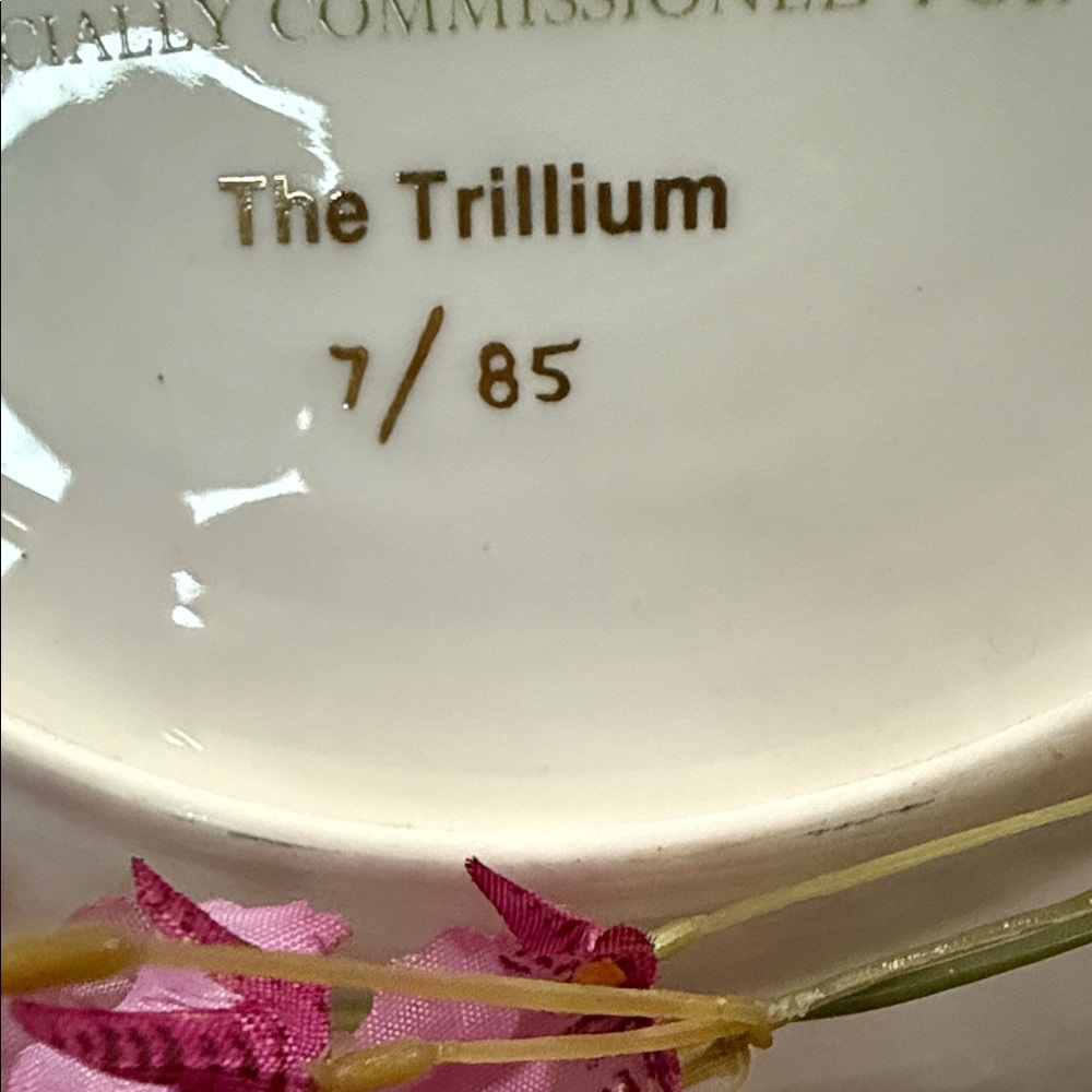 Floral Decorative Plate with Purple Flowers - Picture 4 of 4